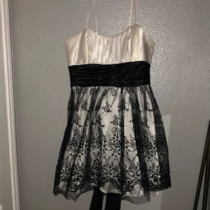 Black and white homecoming/formal dress